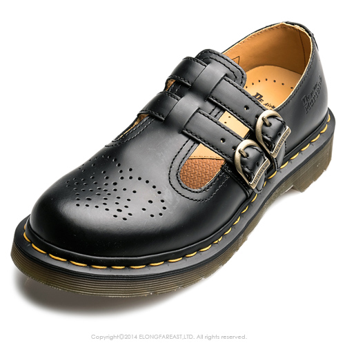 Dr.Martens-經典8065MARY JANE橫帶雙扣瑪莉珍鞋-女款-黑色