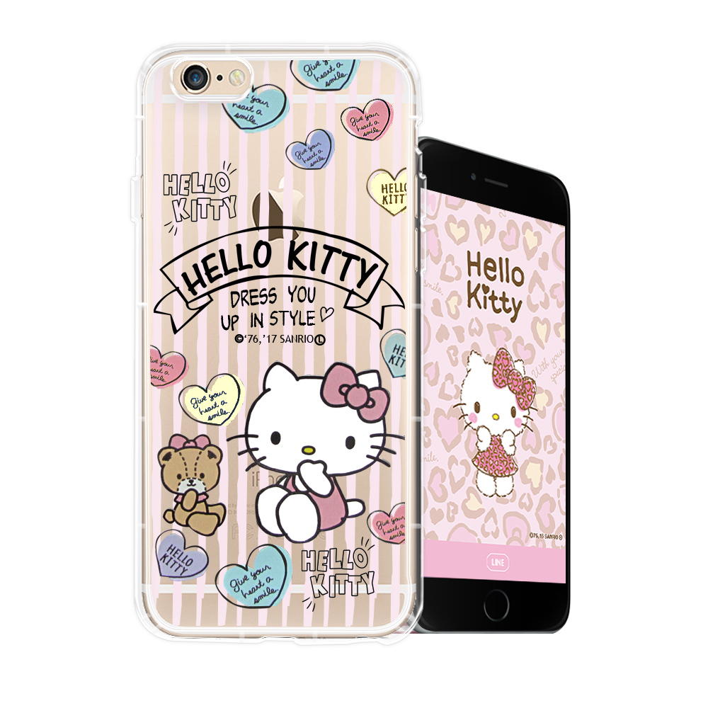 HELLO KITTY iPhone 7/iPhone 8 4.7吋 氣墊空壓殼(愛心)