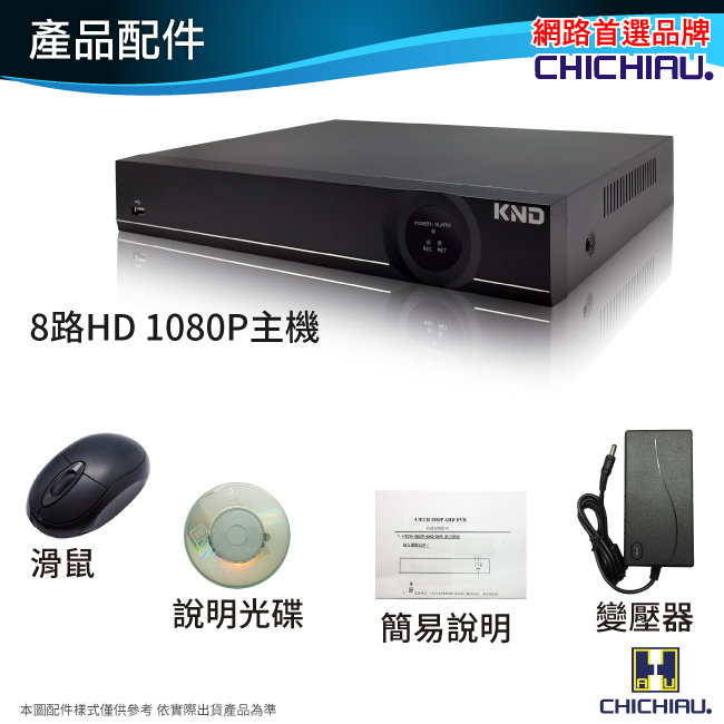 奇巧 8路1080P AHD-TVI 3合一雙硬碟款混搭型數位監控錄影主機