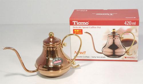 Tiamo 不銹鋼宮廷式細口壺0.42L-玫瑰金 (HA8562)