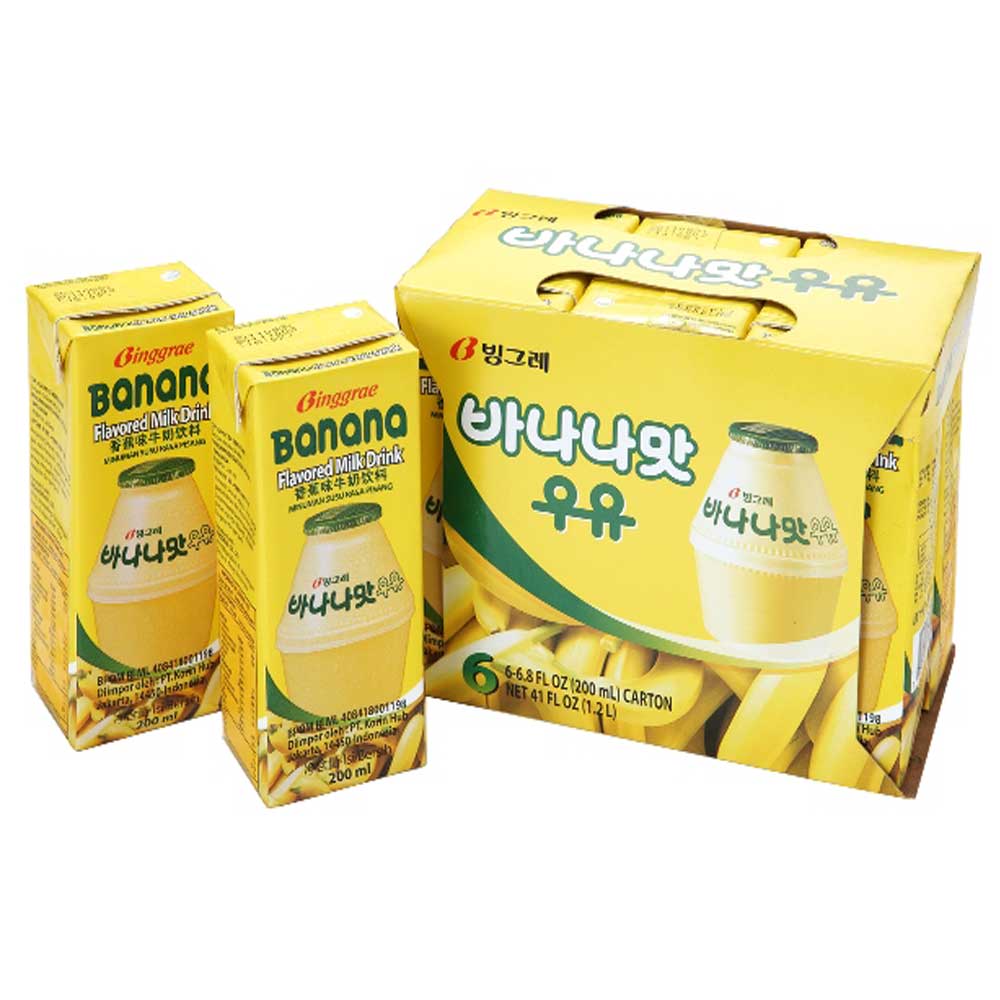 韓味不二 韓國熱銷 BINGGRAE香蕉牛奶(200ml*24瓶)