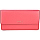 FURLA Babylon XL 防刮牛皮釦式扁型長夾(梅粉色) product thumbnail 1