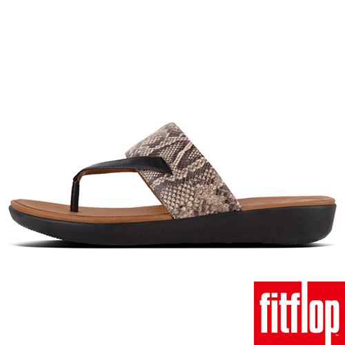 FitFlop DELTA TOE-THONG SANDALS 蛇蚊黑