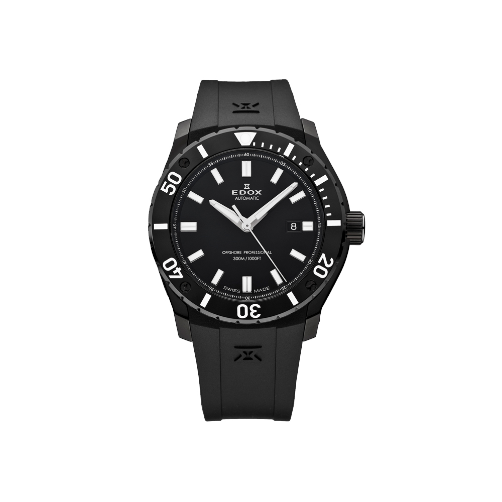 EDOX Professional Class offshor 機械腕錶-黑/42mm