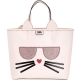 KARL LAGERFELD Choupette 貓咪造型托特包(附萬用包/粉色) product thumbnail 1