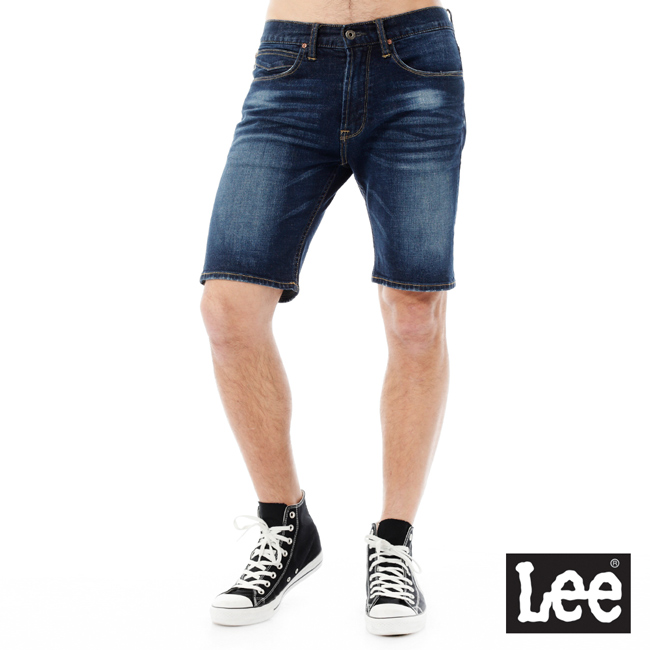 Lee 101+ 牛仔短褲-男款-深藍色