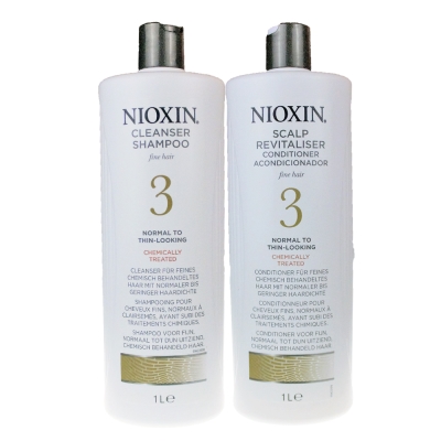 NIOXIN 耐奧森(儷康絲) 3號組合潔髮乳+甦活乳1000ML 公司貨