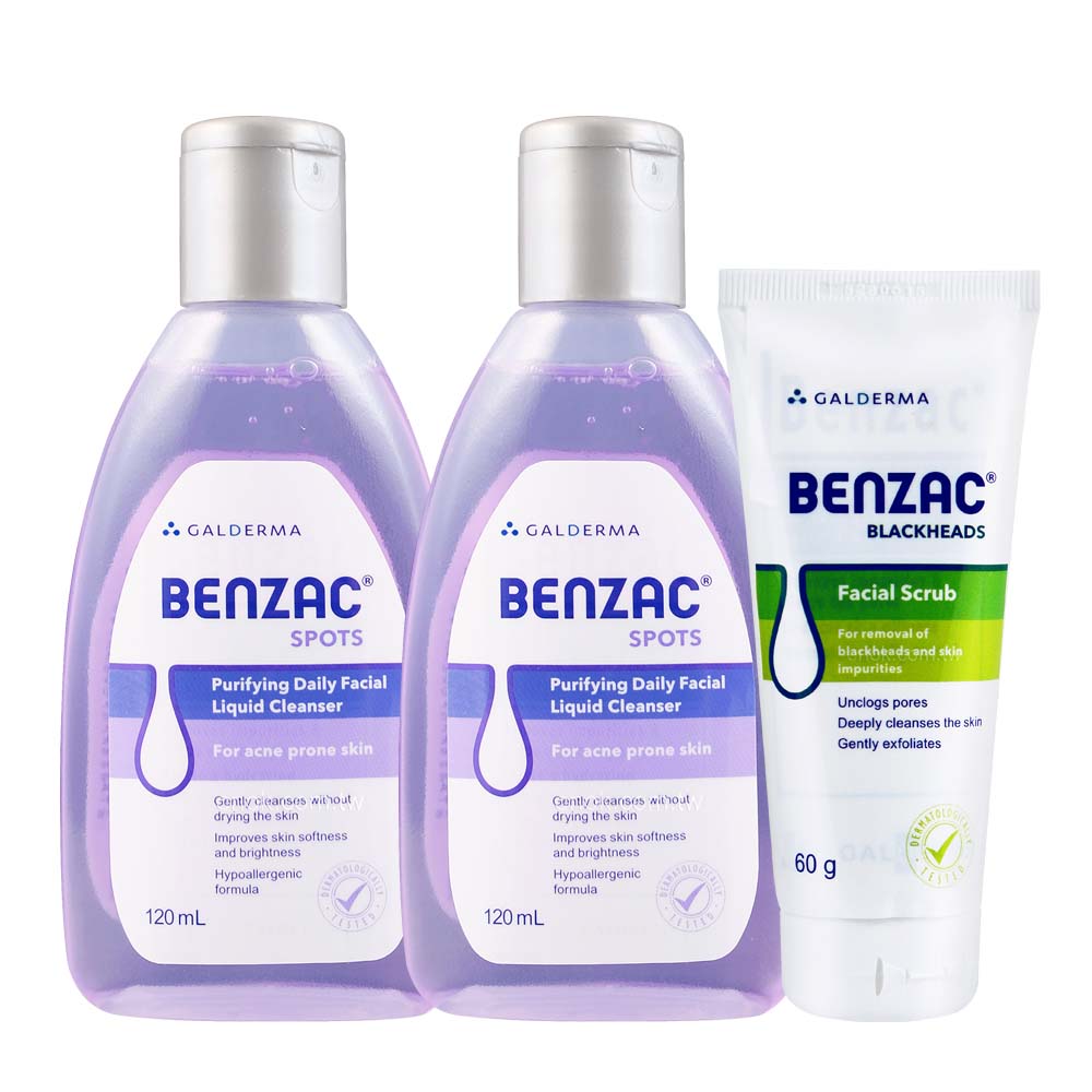 Benzac倍克清 舒敏潔膚凝露120mlx2+魔珠深層洗面乳60ml