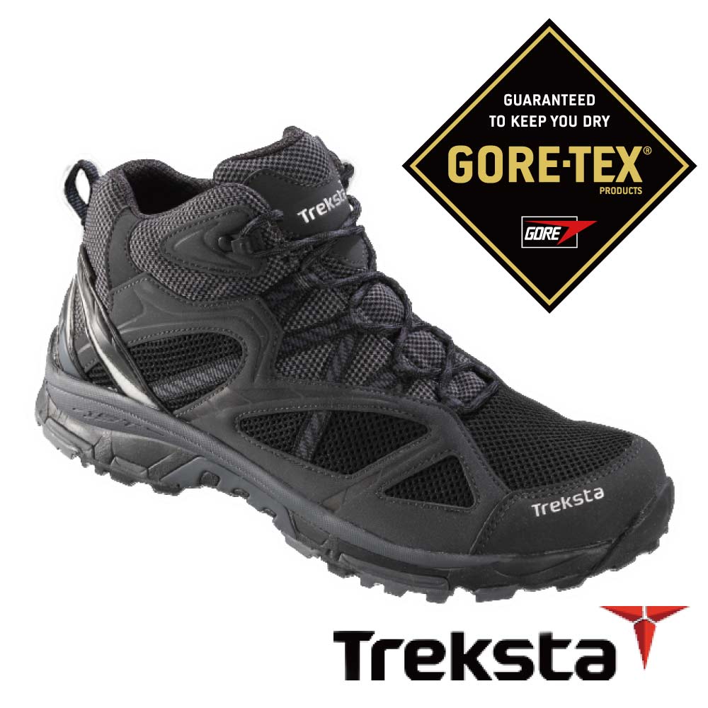 Treksta EVOLUTION 男GTX 防水中筒登山鞋 黑