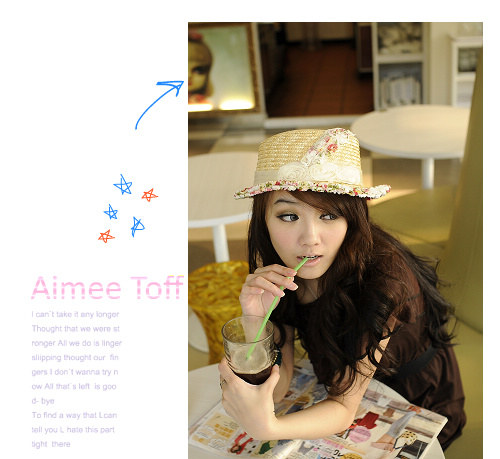 Aimee Toff 玫瑰芬香英式午茶麥梗遮陽帽