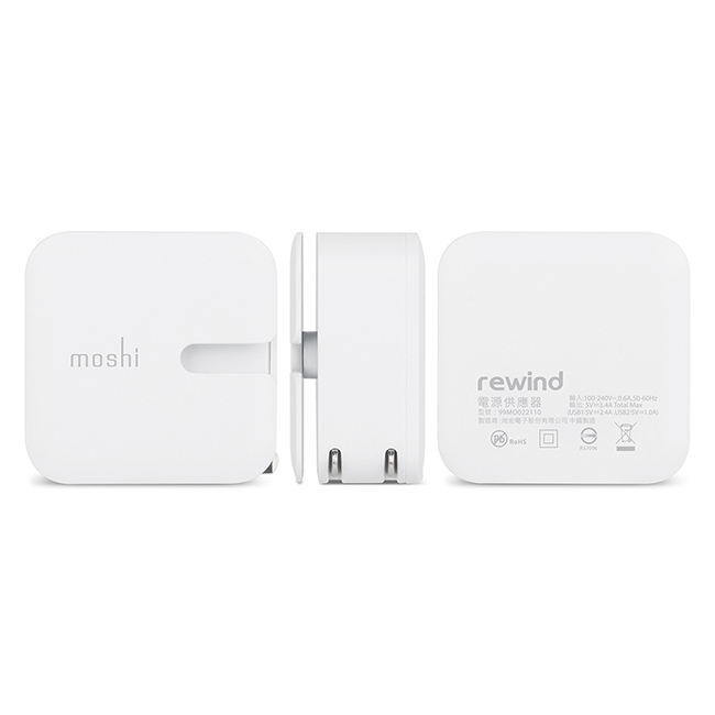 Moshi Rewind 2 高效能雙端口電源充電器