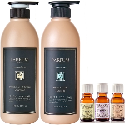 Parfum 巴黎帕芬 香氛精油洗髮精2入+贈護髮油3入