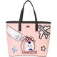 Karl Lagerfeld Jet Choupette 貓咪空姐圖案皮革托特包(粉色) product thumbnail 1