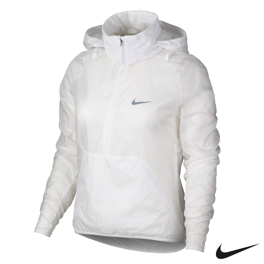 Nike Golf 女 高爾夫防風連帽運動薄外套-白 802938-100