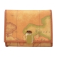 Alviero Martini 義大利地圖包 經典扣式零錢袋皮夾-地圖黃 product thumbnail 1