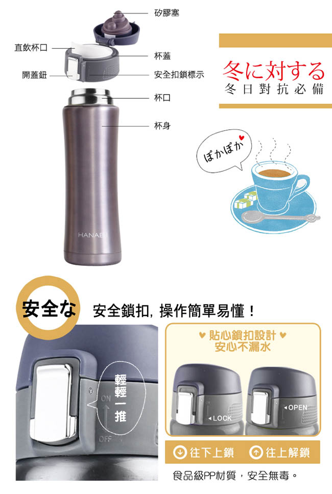 HOPE歐普 316可提式悶燒食物罐1000ML+HANABI賀娜 保溫瓶600ml