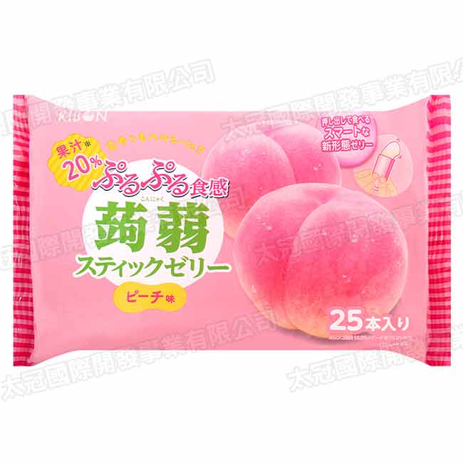 RIBON 食感蒟蒻果凍條-白桃風味(400g)