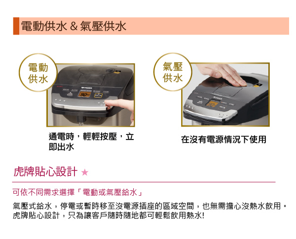 (日本製)TIGER虎牌VE節能省電3.0L真空熱水瓶(PIG-A30R-KX)_e