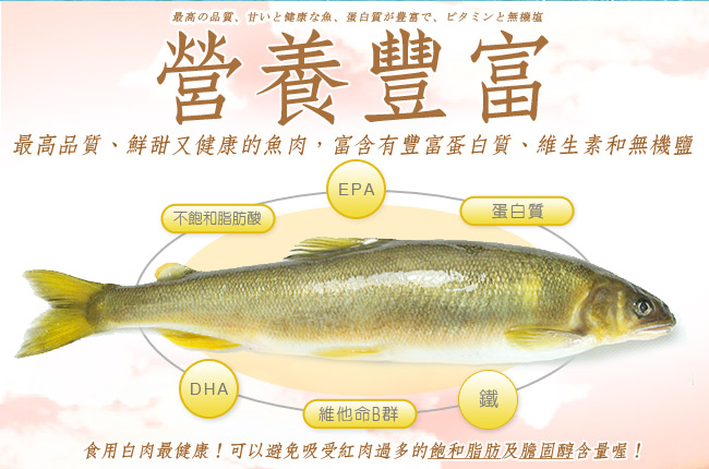 那魯灣 宜蘭特選香魚 2盒(10尾/1公斤/盒)
