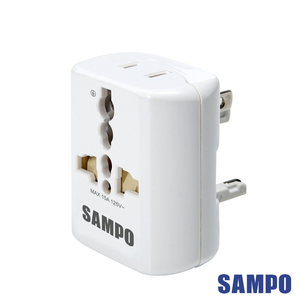 SAMPO 聲寶 EP-UA2C 旅行萬用轉接頭-白色-