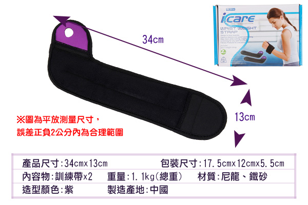 JOEREX-i.Care 0.5kg 手腕重力訓練帶/ 手腕沙袋JBL20793快速到貨