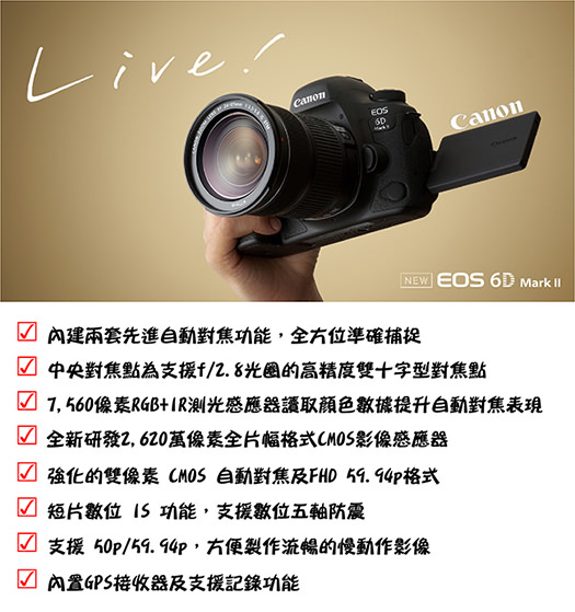 Canon EOS 6D Mark II+24-70mm f4L IS單鏡組*(平輸中文)