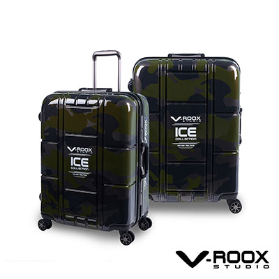 V-ROOX ICE  22吋 綠迷彩 不敗迷彩時尚硬殼鋁框行李箱