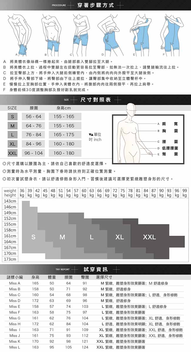 Mollifix 隱形殺手環繞連體塑身衣 (黑)