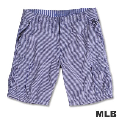 MLB-紐約洋基隊直紋休閒短褲-深藍(男)