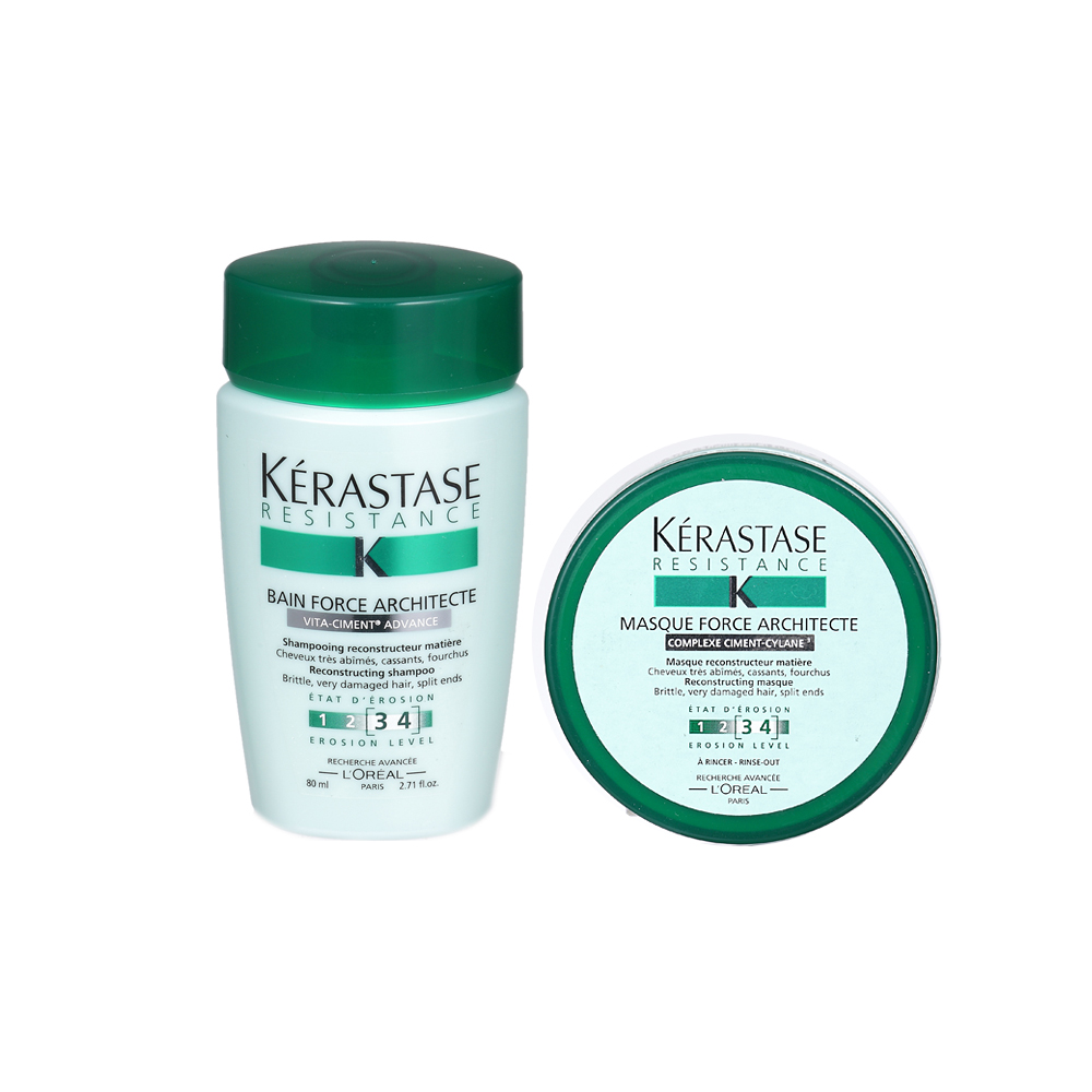 Kerastase卡詩 煥髮重建髮浴80ml+煥髮重建髮膜75ml 優惠組