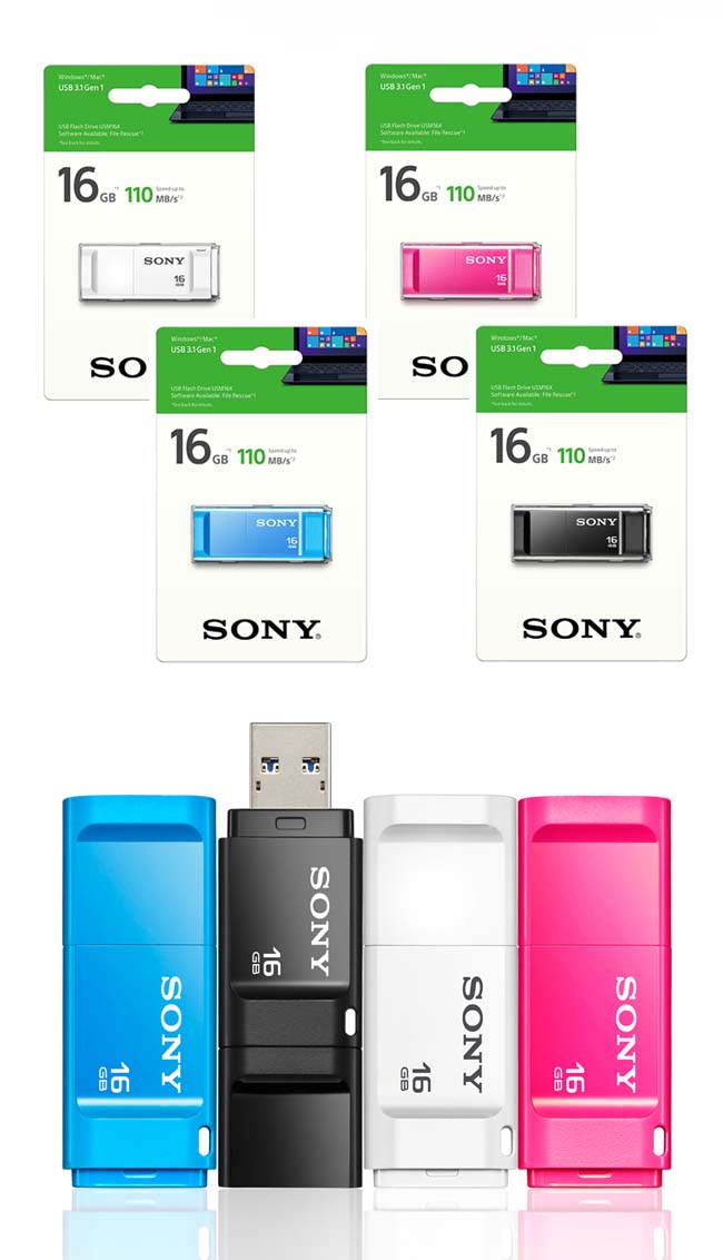 SONY 16G USB3.1 繽紛隨身碟(USM-X)