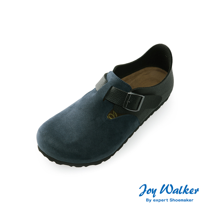 Joy Walker 簡約扣帶休閒包鞋*藍黑