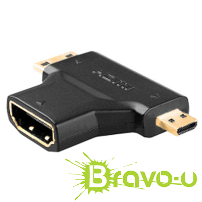 Bravo-u micro / mini HDMI 轉 HDMI 轉接頭