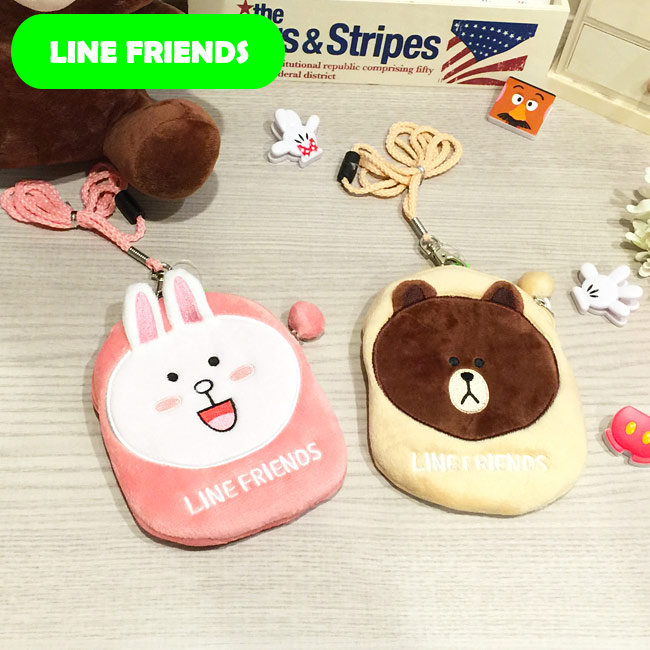 LINE FRIENDS 脖掛式全身票卡夾萬用包 證件套