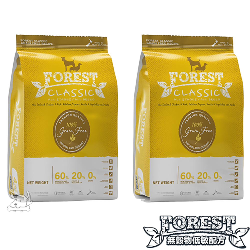 FOREST 森鮮 無穀物低敏天然全犬糧-雞肉配方 4磅 X 2包