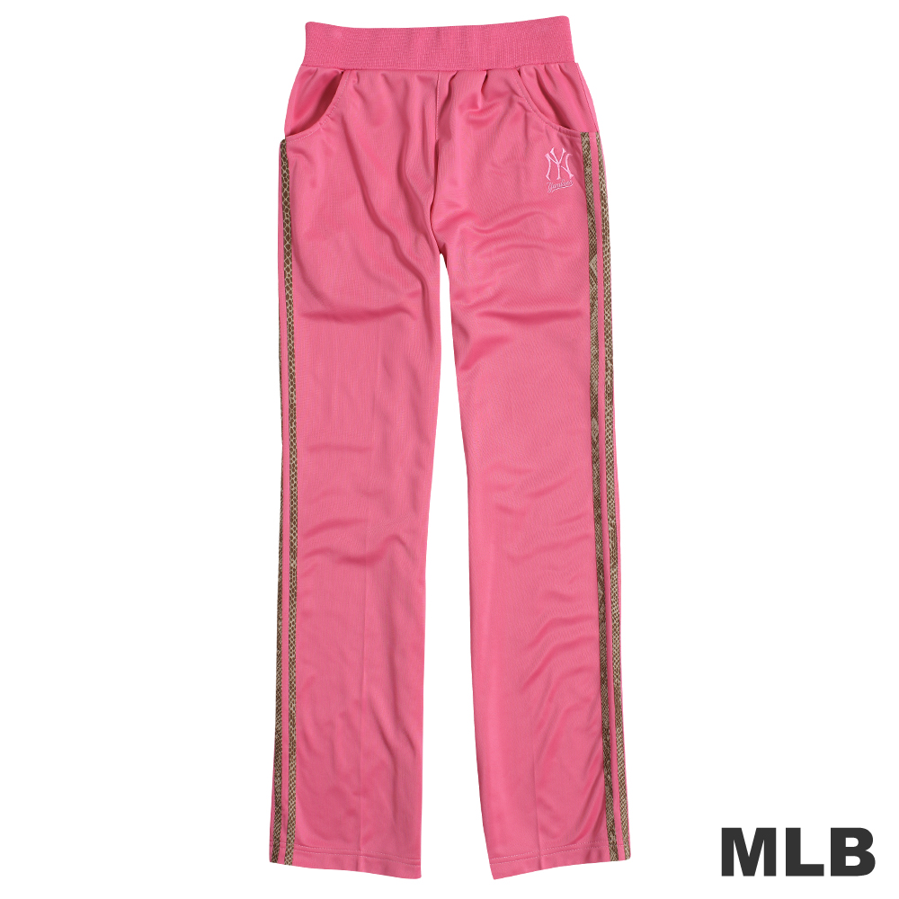 MLB-紐約洋基隊電繡動物紋運動長褲-粉紅(女)