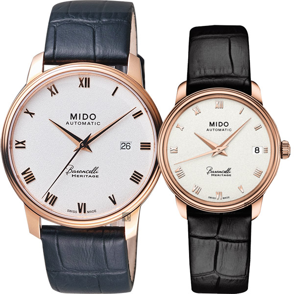 MIDO美度 Baroncelli III 羅馬機械對錶-39+33mm