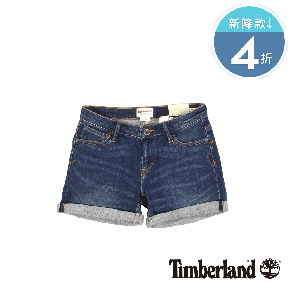 Timberland  女款穿舊感深色Meadow Lake 牛仔短褲