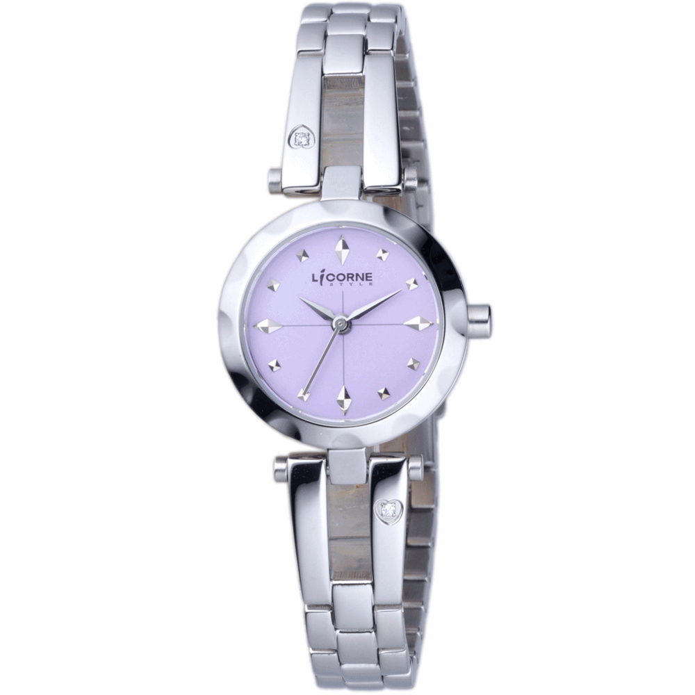 LICORNE 氣質優雅晶鑽女錶 -紫/25mm