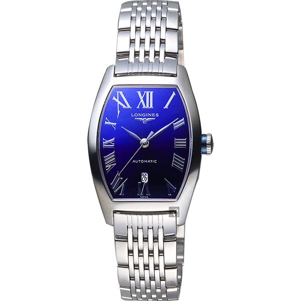 LONGINES浪琴Evidenza 羅馬機械女錶-藍/25mm