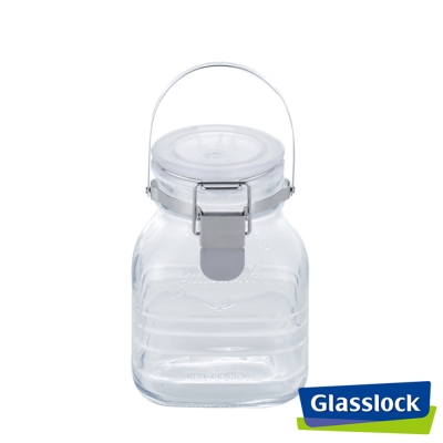 Glasslock附提把醃漬玻璃密封罐-1000ml