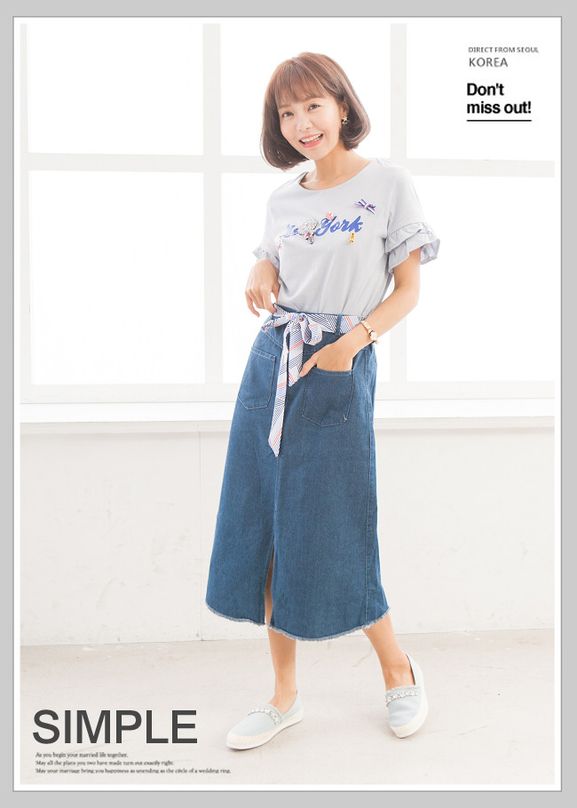 River&Moon休閒鞋-加大尺碼抽鬚丹寧晶鑽麻編休閒鞋-淺藍