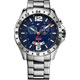 TOMMY HILFIGER 旗鑑GMT 雙時區時尚腕錶-藍x銀/46mm product thumbnail 1