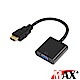 MAX+ HDMI(公) to VGA(母) 鍍金接頭轉接器15cm(黑) product thumbnail 1