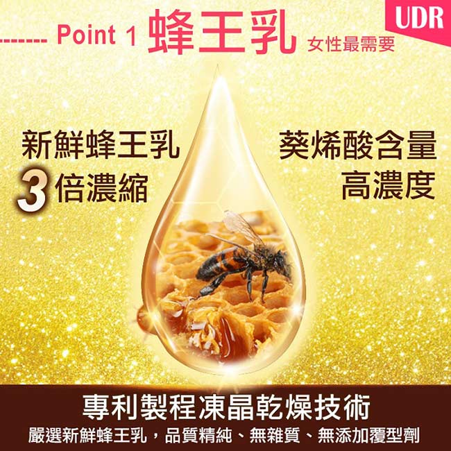 UDR專利凍晶蜂王乳舒眠膠原x4盒 (30包/盒)