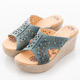 DN 清涼自在 MIT大方簍空鑽飾楔型涼拖鞋 藍 product thumbnail 1