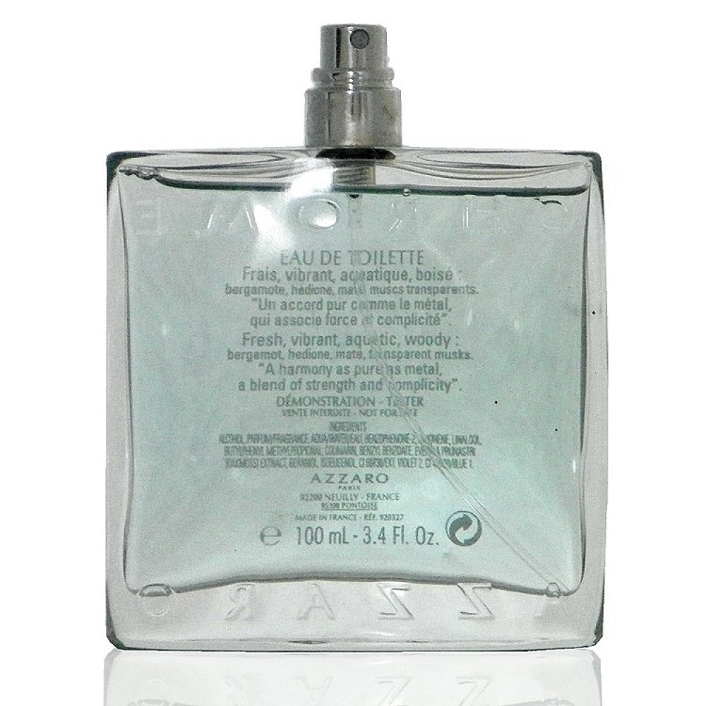 Azzaro Chrome 海洋鉻元素淡香水 100ml Tester 包裝 無外盒