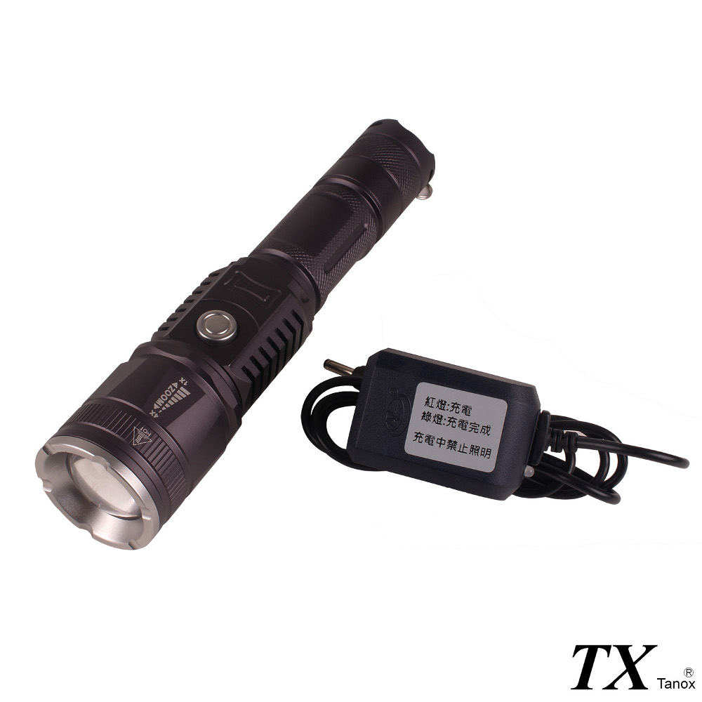 【特林TX】美國CREE U2 LED變焦直充式手電筒(T-K128)