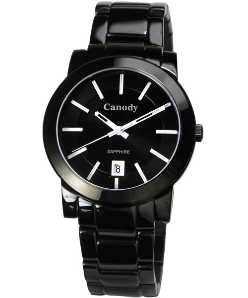 Canody 甜蜜情人日曆時尚中性錶(GVM2585-A)-黑x白/37mm