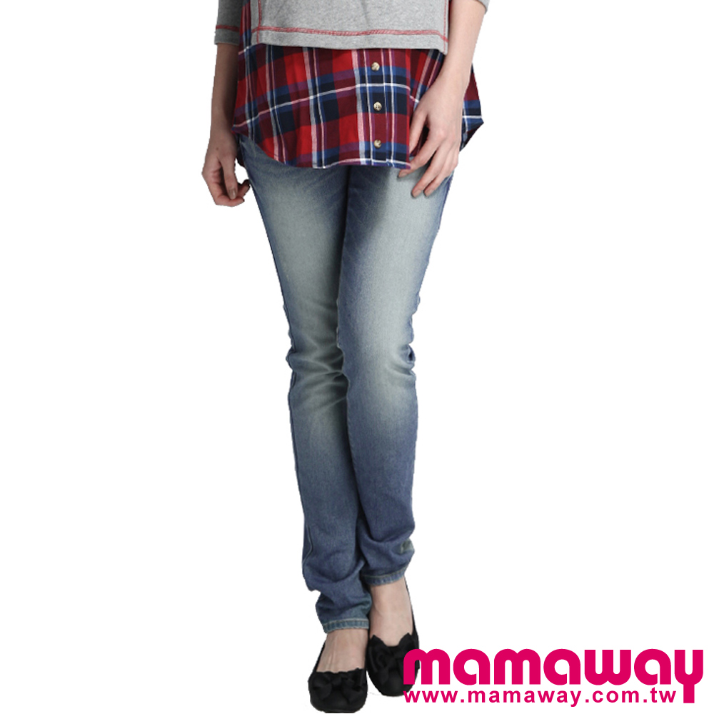 Mamaway 孕期細直顯瘦牛仔褲(共二色)